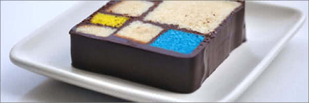 Blue Bottle Coffee Bar at SFMOMA Mondrian Cake