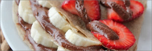 Flip Happy Crepes Nutella Crepe with Strawberry Banana