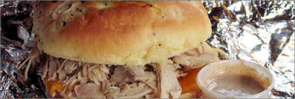 Hog Heaven Pulled Turkey Sandwich